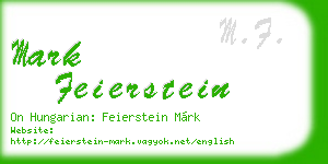mark feierstein business card